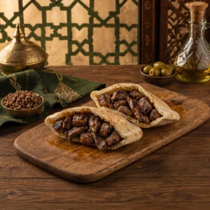 meat shawarma  sandwich
