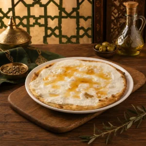 Honey cheese manakish